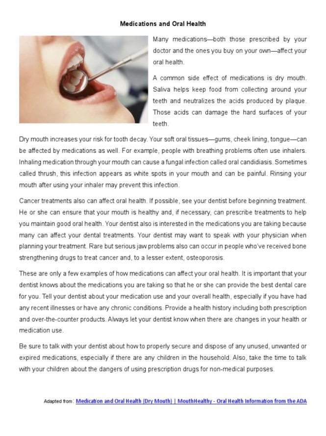 Featured image for Dental Care and the Impact of Medications on Oral Health
